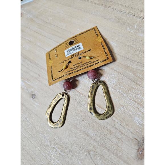 Embellish Copper & Alloy Dangle Earrings – (NWT) - Picture 2 of 5